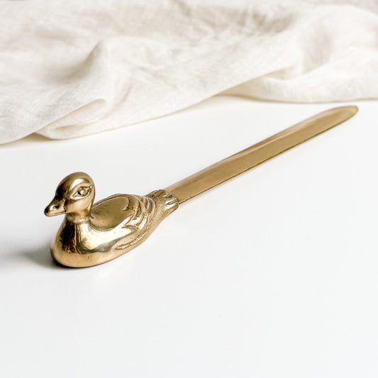 Brass Duck Letter Opener