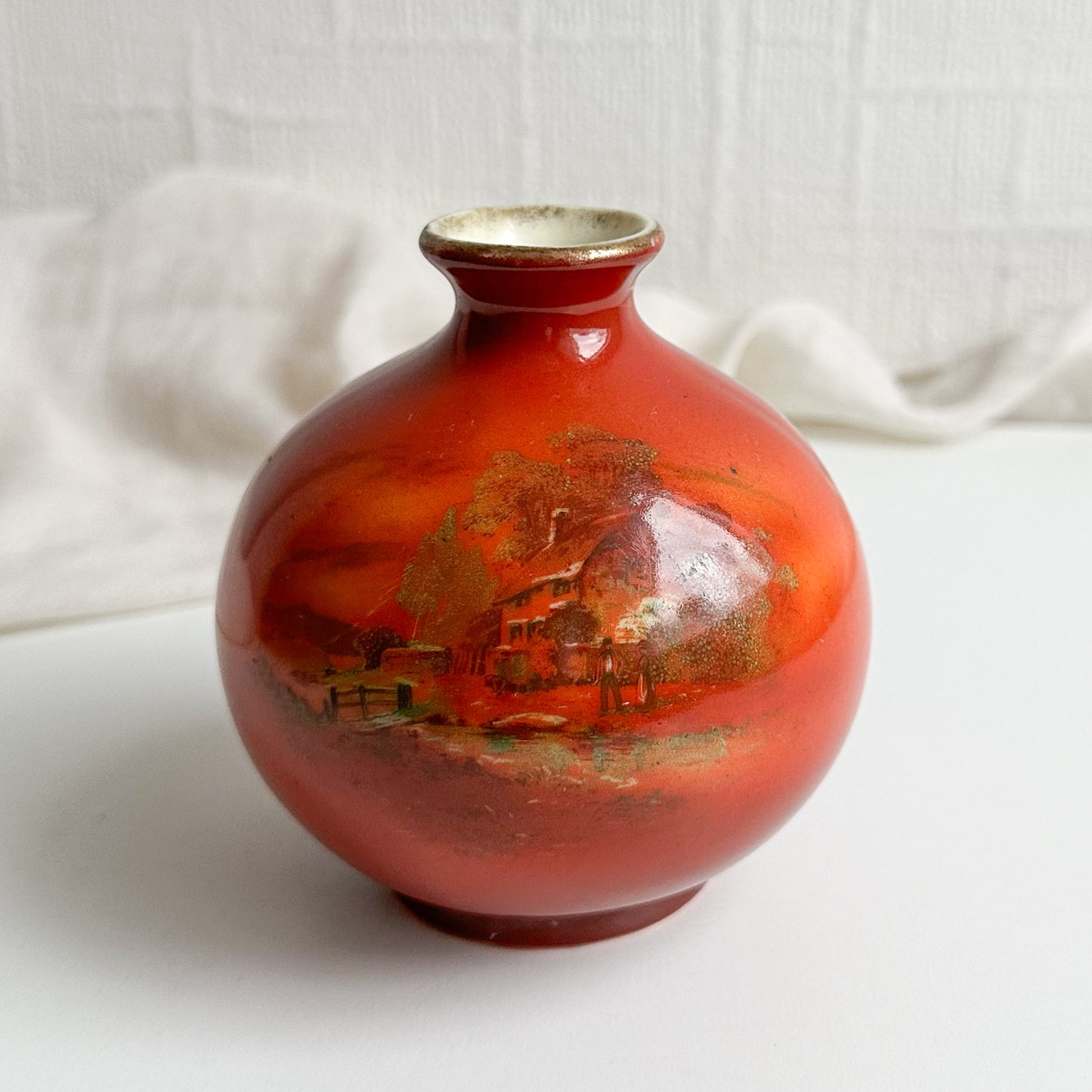 Antique Ball Shaped Bud Vase