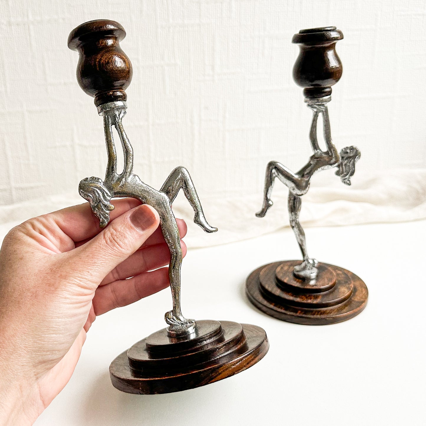Pair of Art Deco Candlesticks