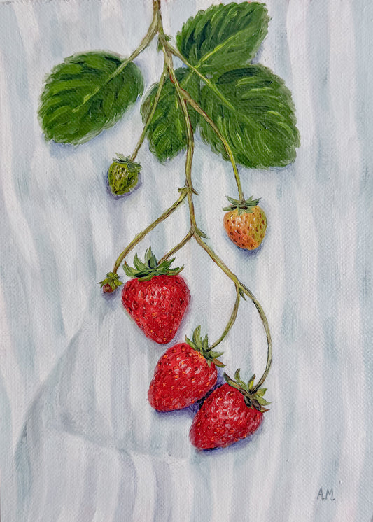 “A Taste of Summer” oil painting