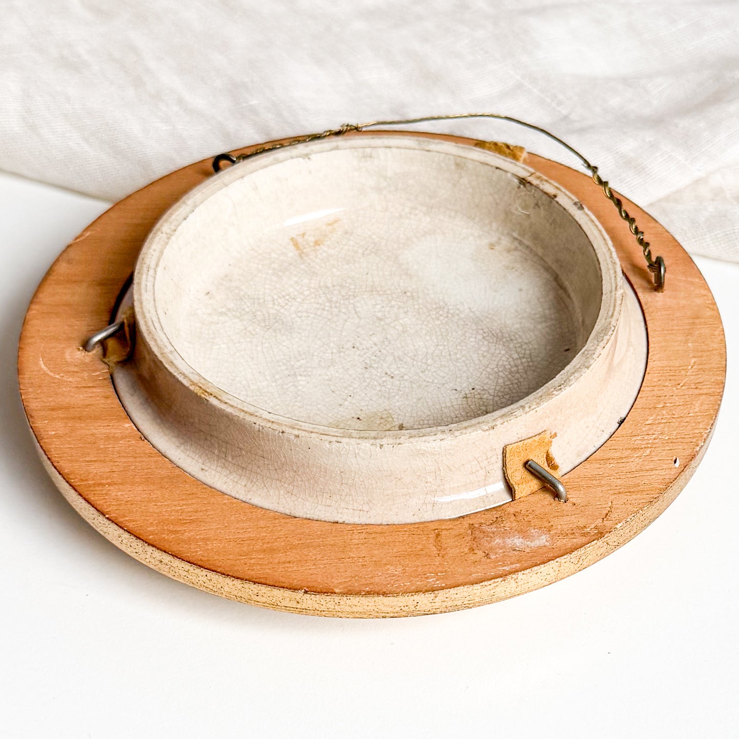 Framed Prattware Pot Lid