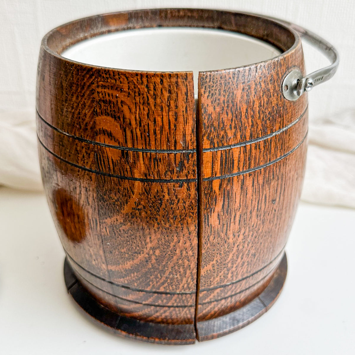 Oak Biscuit Barrel