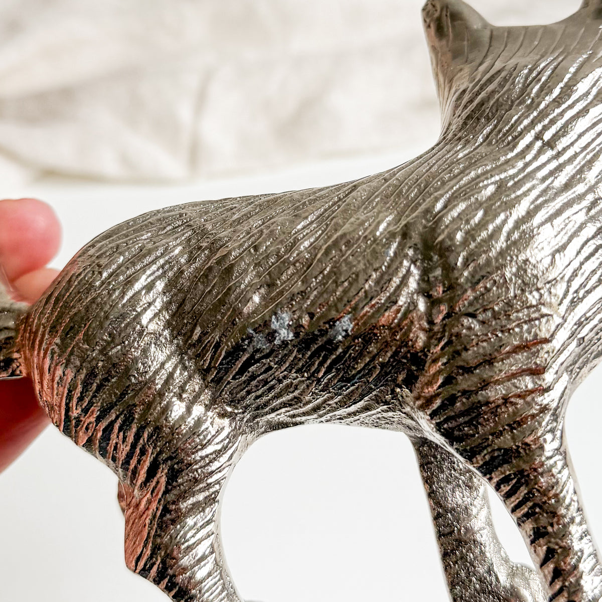 Metal Fox Figurine