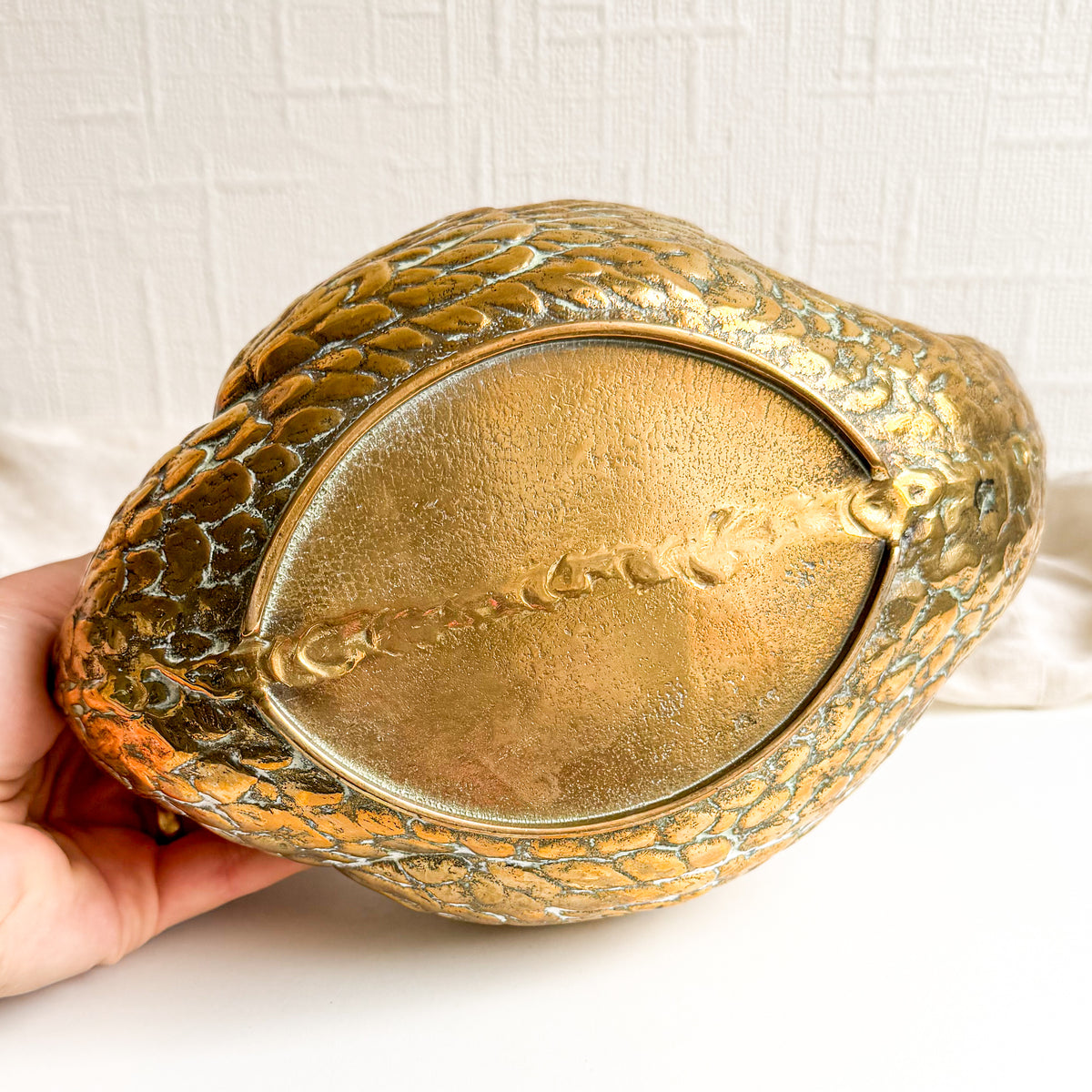 Brass Swan Planter