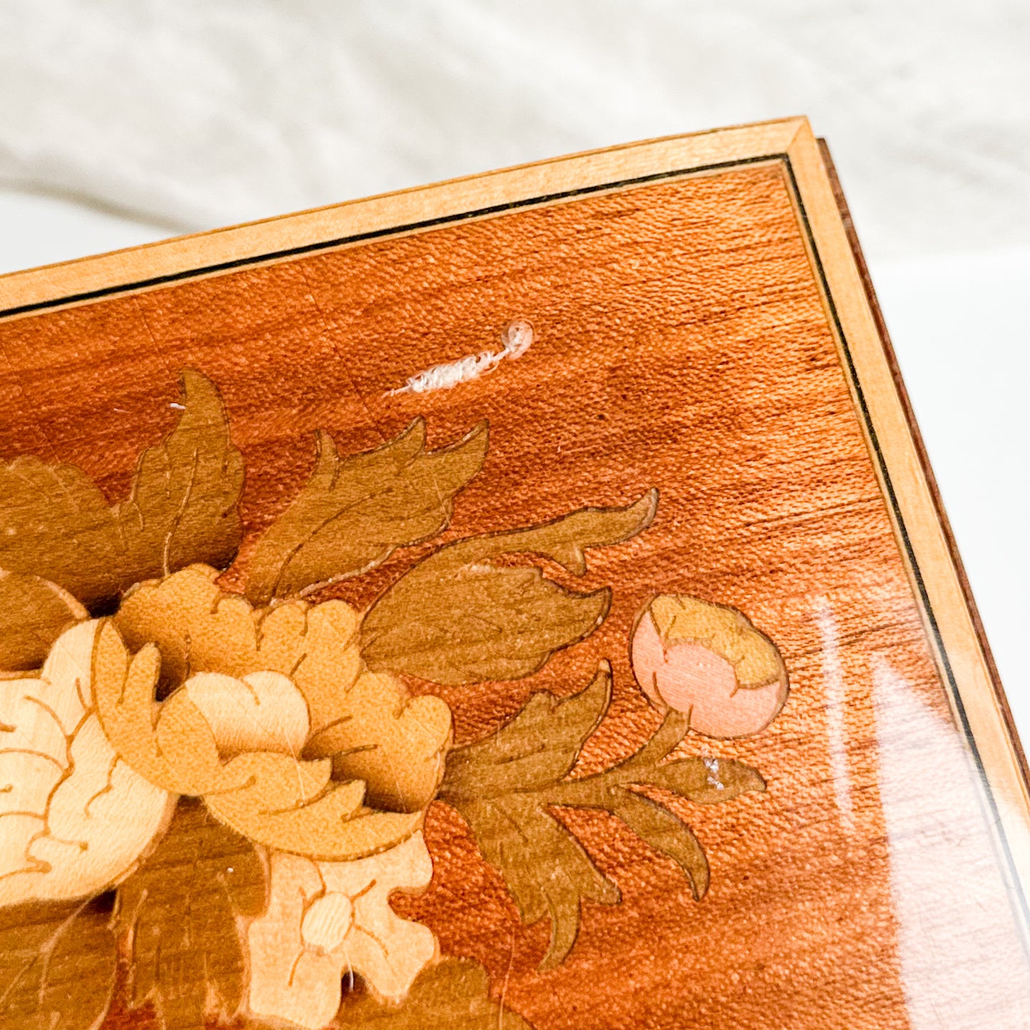 Wooden Marquetry Music Box